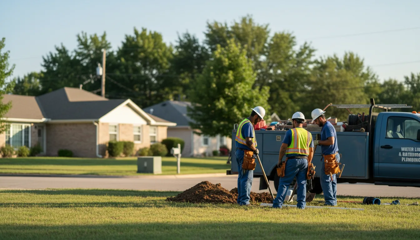 Residential water line and bathroom plumbing service in Bricelyn, MN
